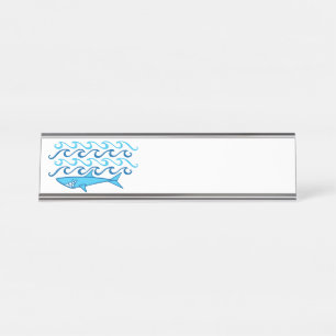 Shark Waves Desk Name Plate