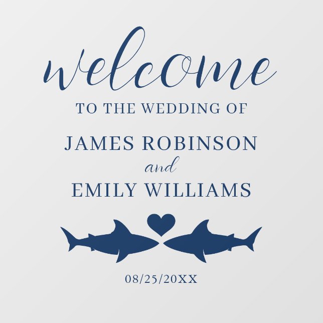 Shark Wedding  Floor Decals (Front)