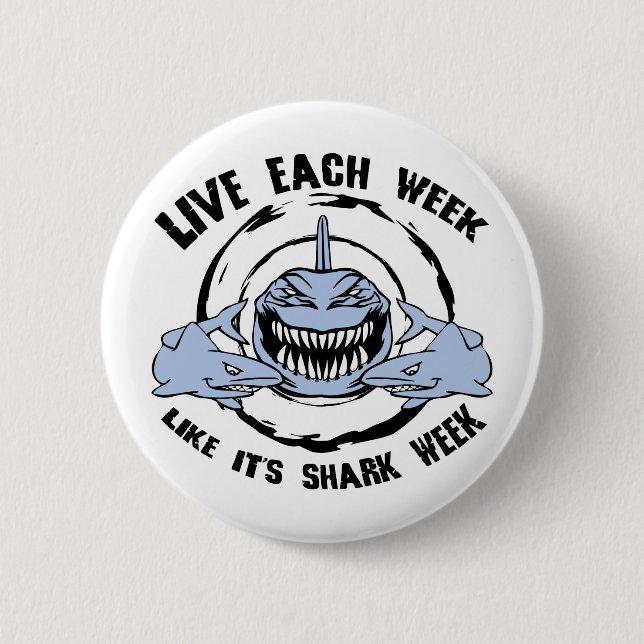 Shark Week Pinback Button (Front)