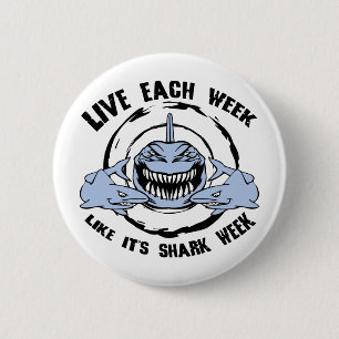 Shark Week Pinback Button