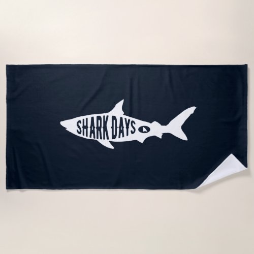 Shark Week Sharks Lover Gifts Typography Art Beach Towel