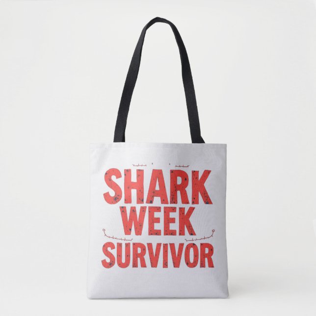 Shark Week Survivor Tote Bag (Front)