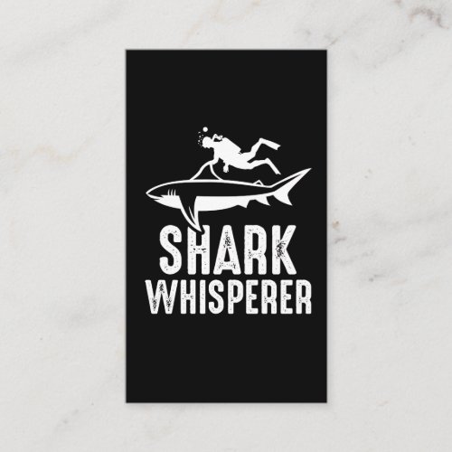 Shark Whisperer Scuba Diving Ocean Diver Business Card