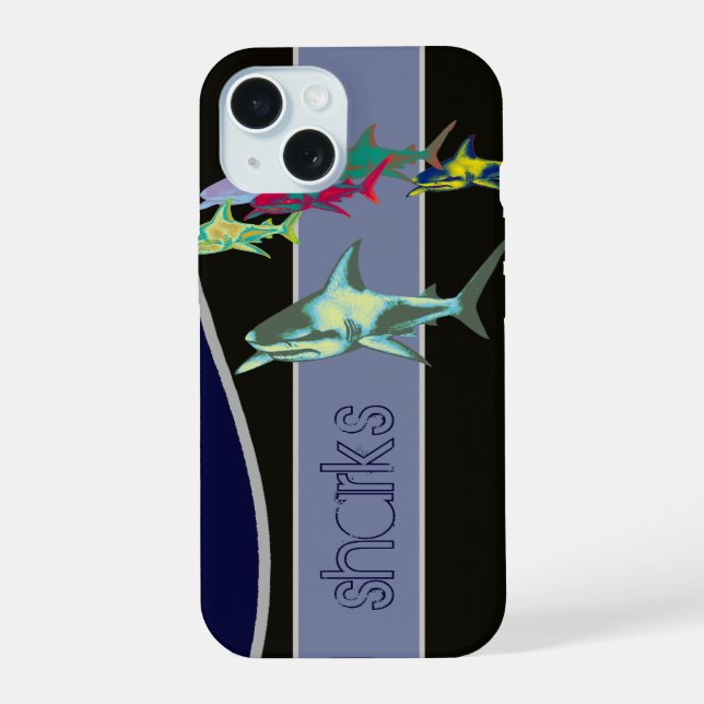 shark -  wild animals iphone case (Back)