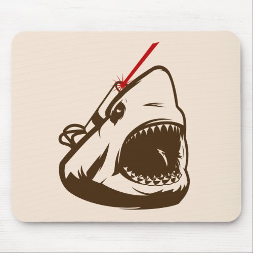 Shark with a Frickin Laser Beam Mouse Pad