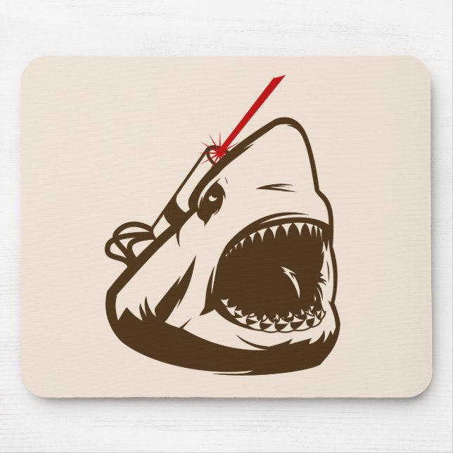 Shark with a Frickin' Laser Beam Mouse Pad (Front)