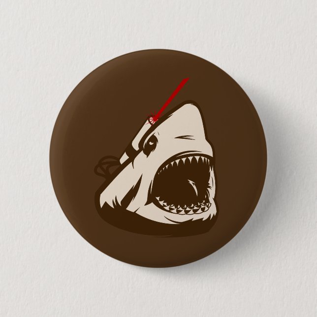 Shark with a Frickin' Laser Beam Pinback Button (Front)