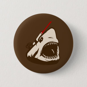 Shark with a Frickin' Laser Beam Pinback Button