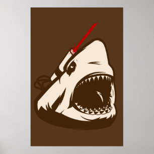 Shark with a Frickin' Laser Beam Poster