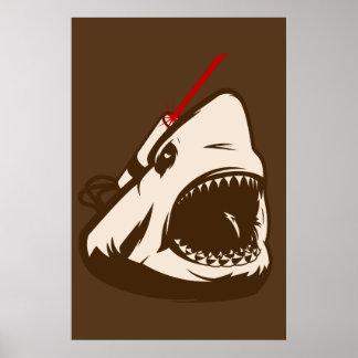 Shark with a Frickin' Laser Beam Poster
