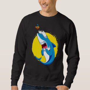 Shark With Fear Of Sharks Shark Fear Shark Diver Sweatshirt