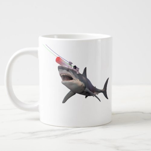 Shark With Laser Beams on its Head Giant Coffee Mug