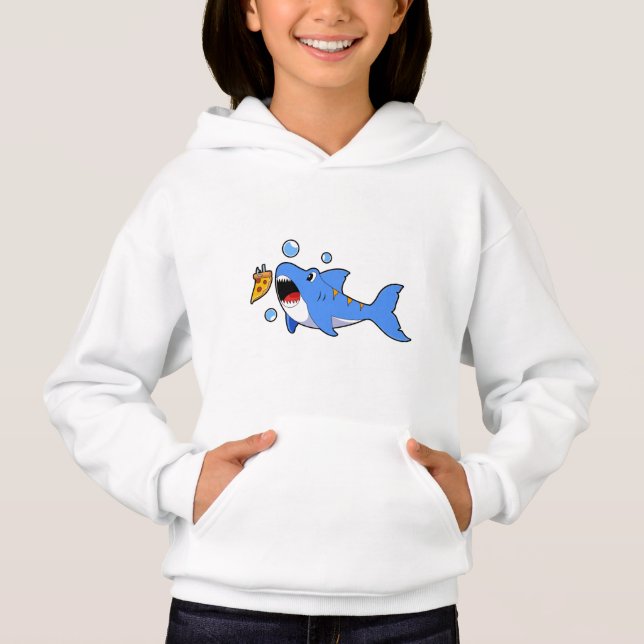 Shark with Pizza as Bait Hoodie (Front)