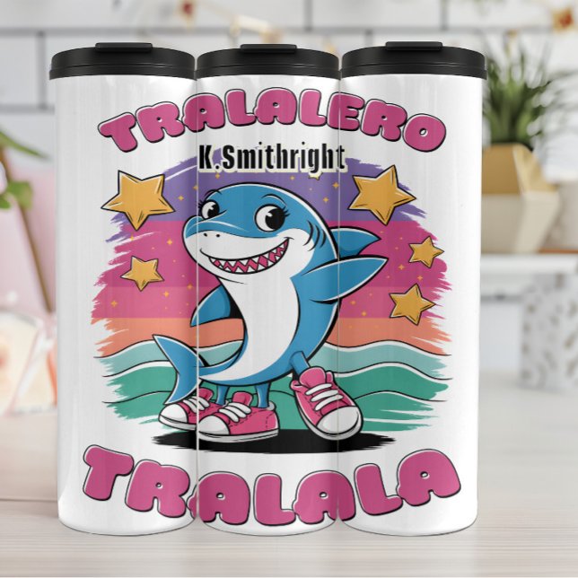 Shark With Sneakers Tralala Thermal Tumbler (Creator Uploaded)