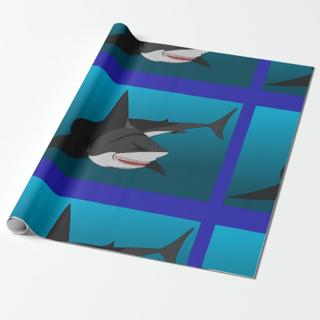 shark wrapping paper (Unrolled)