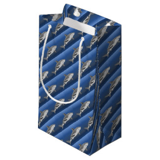 shark wrapping small gift bag