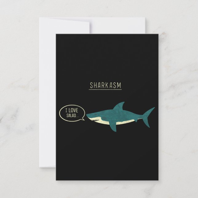 Sharkasm Classic Note Card (Front)
