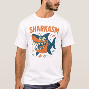 Sharkasm Funny Sarcastic Shark Pun Humor T-Shirt