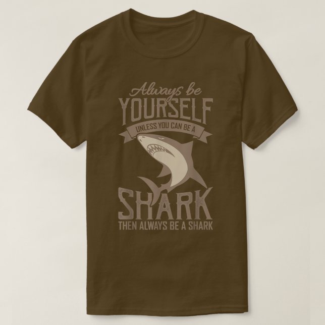 SharkBoys BE A SHARK Scuba Diver Gift  T-Shirt (Design Front)