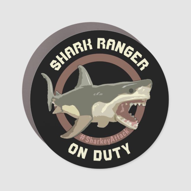 Sharkey d'Shark "Sharkey Attack" Car Magnet (Front)