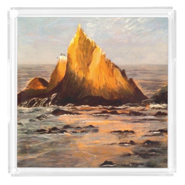 Sharkfin Reflctions at Low Tide Acrylic Tray (Front)