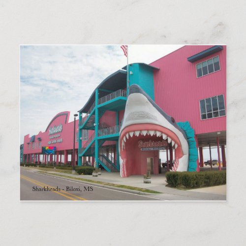 Sharkheads Souvenir Shop _ Biloxi MS Postcard