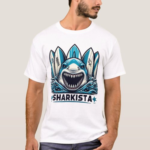Sharkista Surf Attack T_Shirt