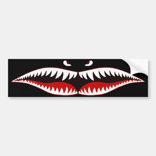 Sharkmouth Bumper Sticker
