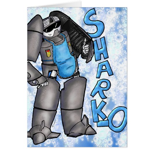 Sharko does dishes! cards (Front)