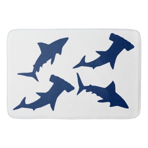 Sharks and Hammerhead Sharks Bath Mat