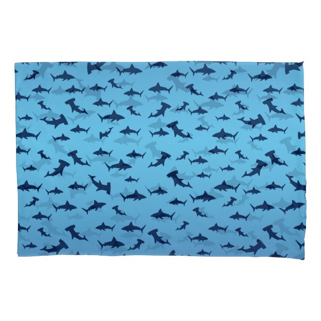 Sharks and Hammerhead Sharks Pillow Case (Front-Left)