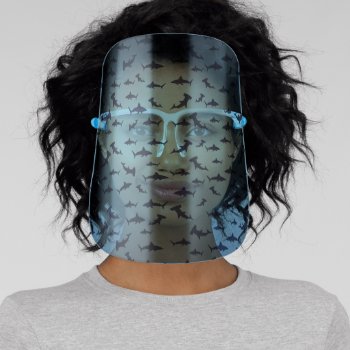 Sharks And Hammerheads Face Shield by JustTeez at Zazzle