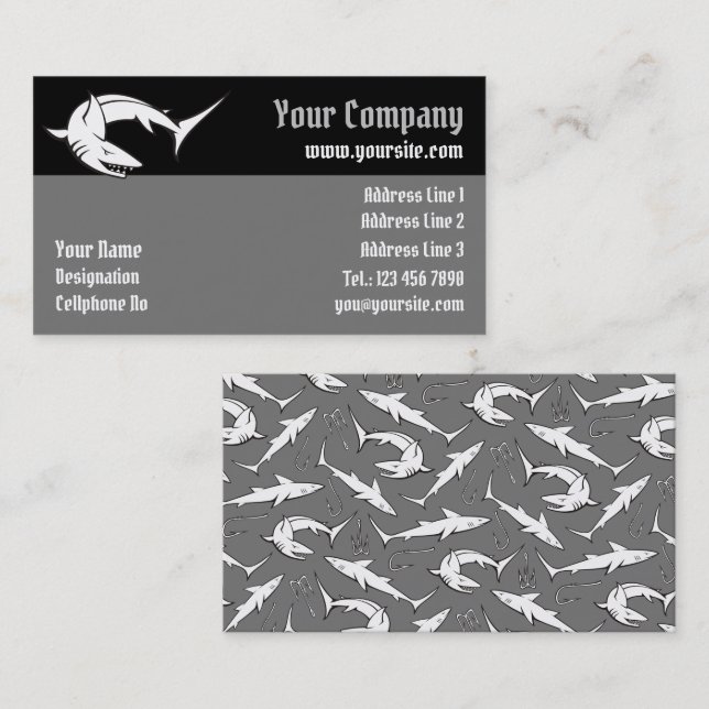 Sharks and Hooks Business Card (Front/Back)