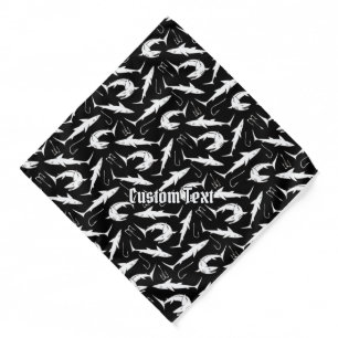 Sharks and Hooks Pattern Bandana