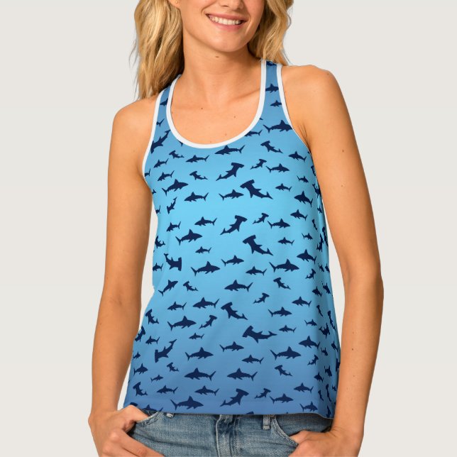 Sharks and More Sharks Tank Top (Front)