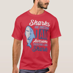 Sharks Are Awesome Retro Vintage Funny Kids Animal T-Shirt