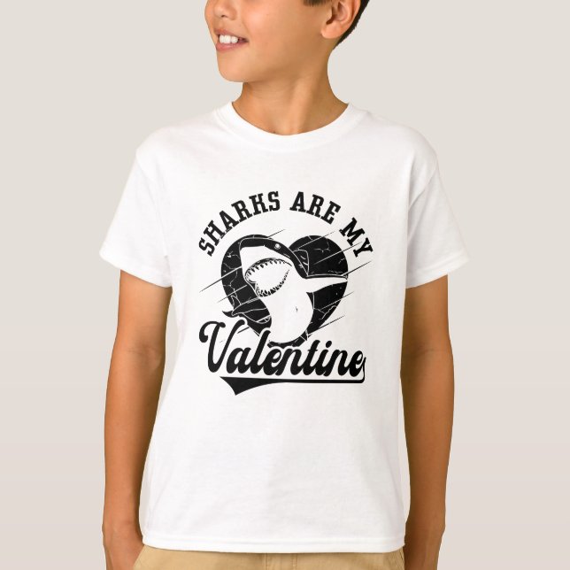 Sharks Are My Valentine Dive Freediver Freediving T-Shirt (Front)