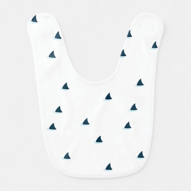 Sharks attention! baby bib (Front)