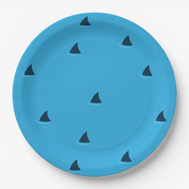 Sharks attention! paper plates (Front)