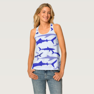 Sharks Blue Tank Top
