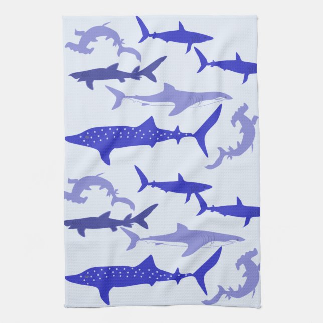 Sharks Blue Towel (Vertical)