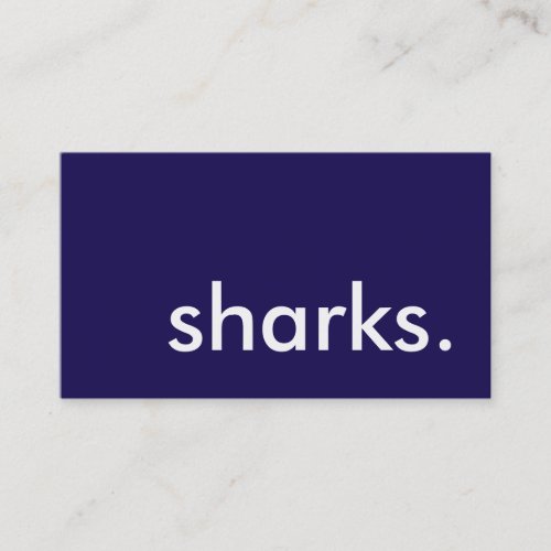 sharks. business cards