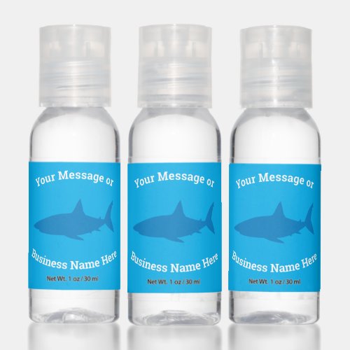 Sharks Business Name Logo Message Hand Sanitizer