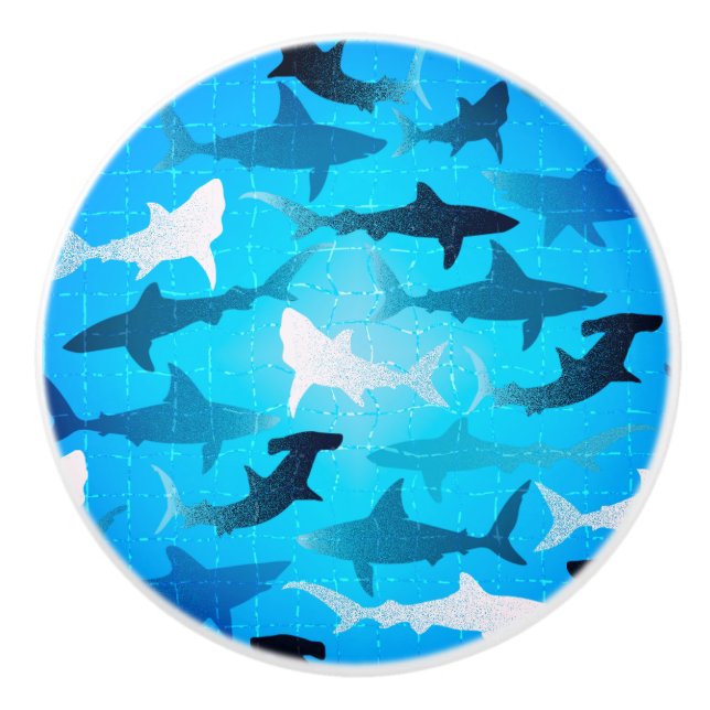 sharks! - ceramic knob (Front)