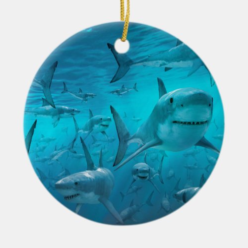 Sharks Ceramic Ornament