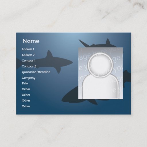 Customizable Sharks - Chubby Business Card Template