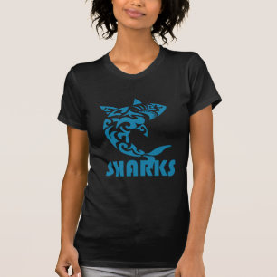 Sharks Contemporary Swirl Design T-Shirt