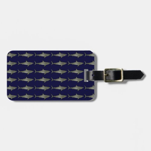 Sharks cool pattern luggage tag