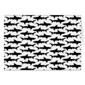 Sharks - Elegant Black and White Shark Pattern (Front Horizontal)