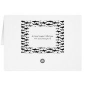 Sharks - Elegant Black and White Shark Pattern Cards (Back Horizontal)
